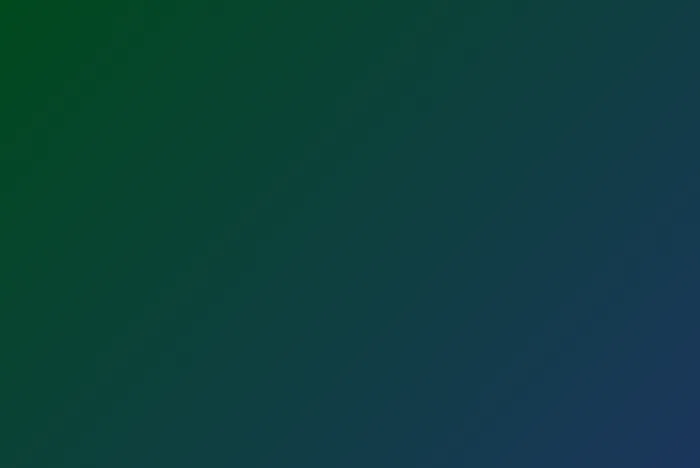 Gradient background transitioning from dark green in the upper left to dark blue in the lower right.